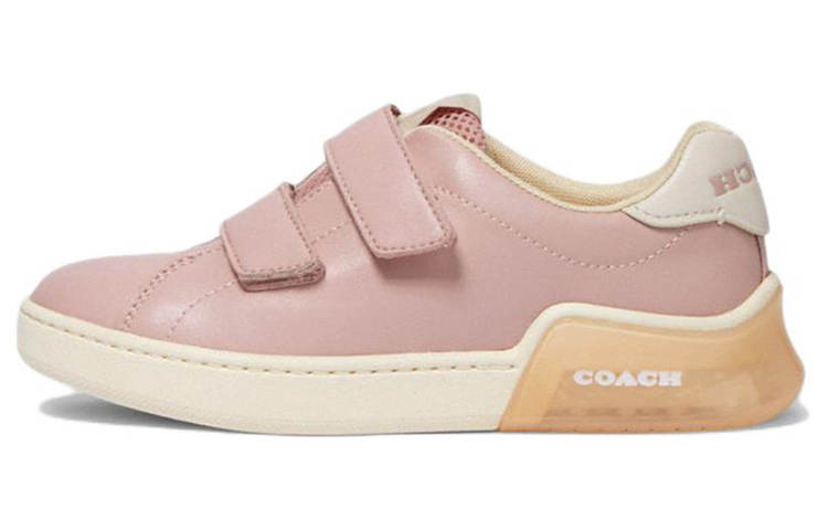 COACH Leather Low top Stylish Skateboarding Shoes Women's Pink
