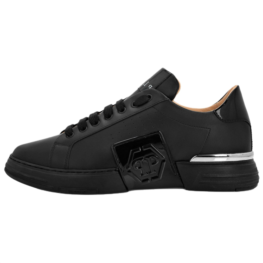 PHILIPP PLEIN Lo Top Phantom Kick Low top Skateboard Shoes Unisex Black