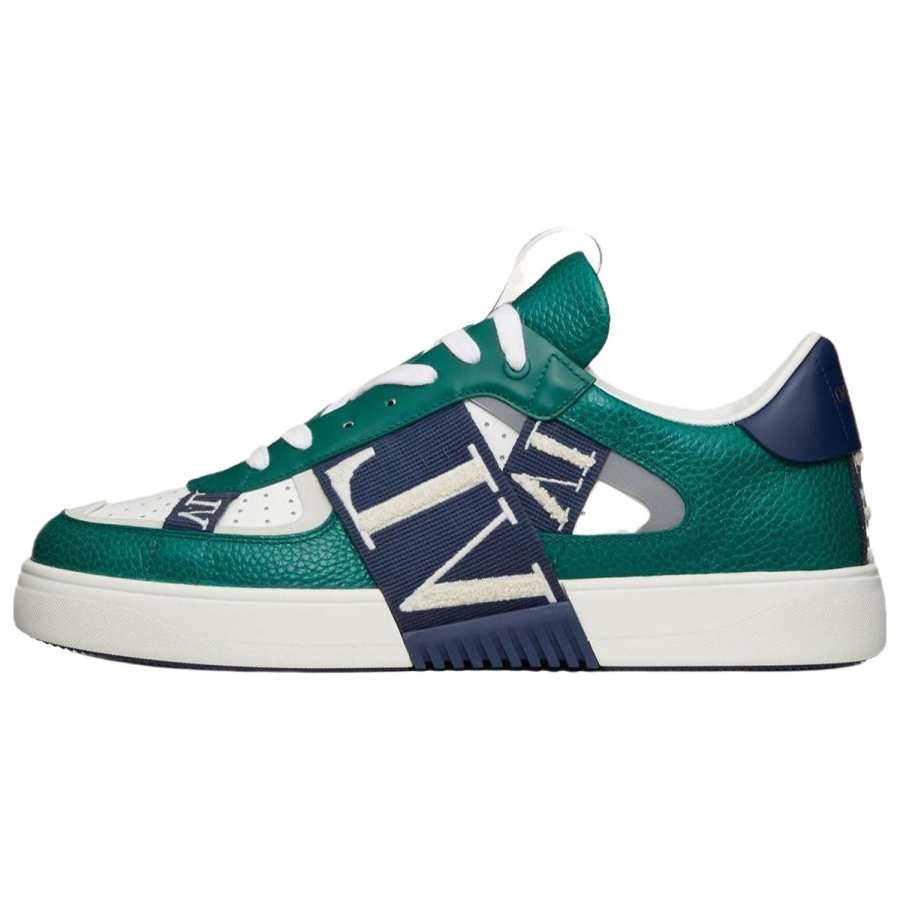 Valentino VL7N Cow Leather Low top Stylish Skateboarding Shoes Men's Blue White Green