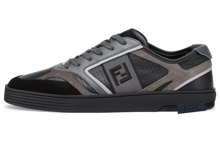 FENDI FF-embroidered Lace-up Sneakers
