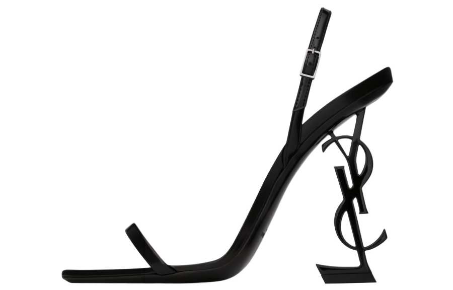 SAINT LAURENT Opyum Logo Plaque Sandals Women's