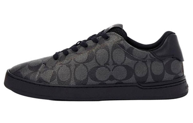 COACH Canvas Low top Stylish Skateboarding Shoes Men's Black