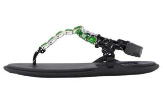 MIU MIU One Strap Sandals Women's Black Green