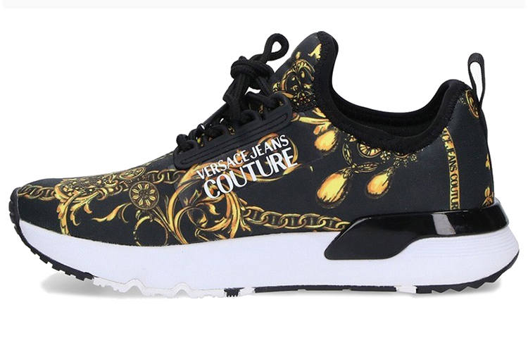 VERSACE JEANS COUTURE Versace Fabric Low top Athletic Shoes Women's Black