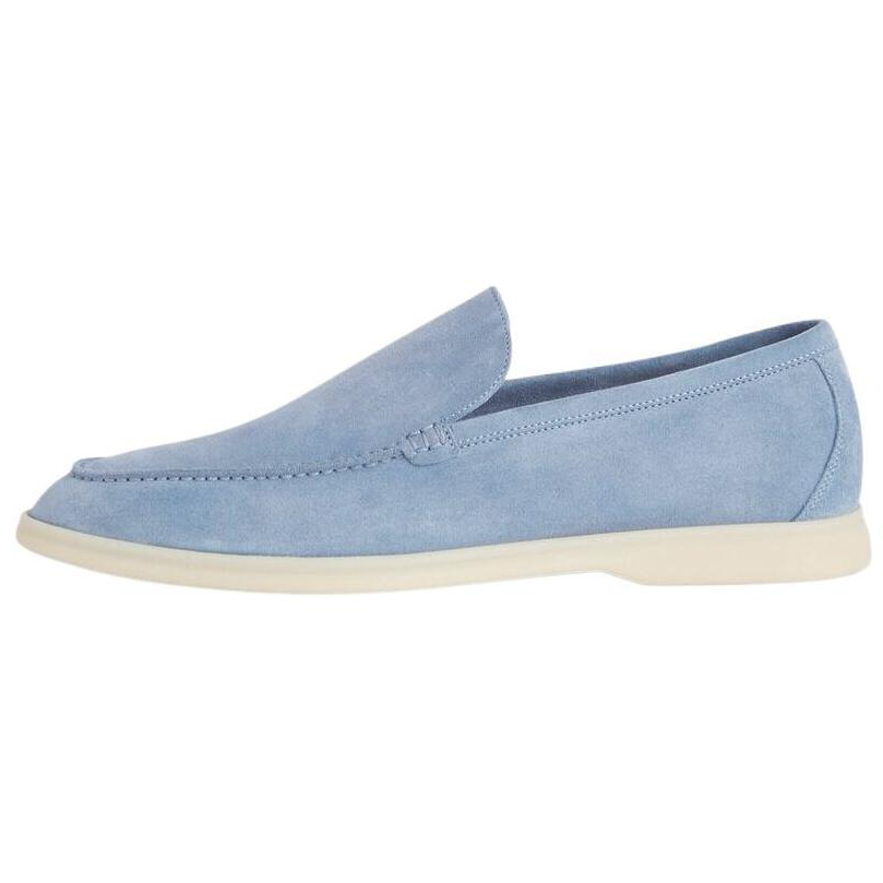 Loro Piana Summer Walk Suede Loafers Men's Blue