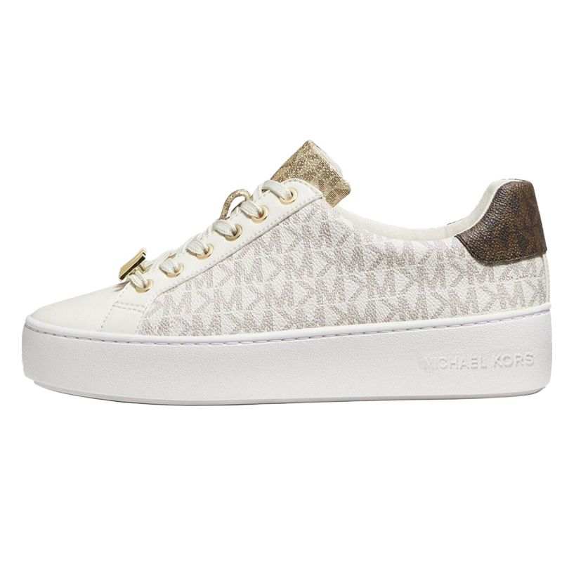 MICHAEL KORS Canvas Low top Skateboard Shoes Women's Ecru