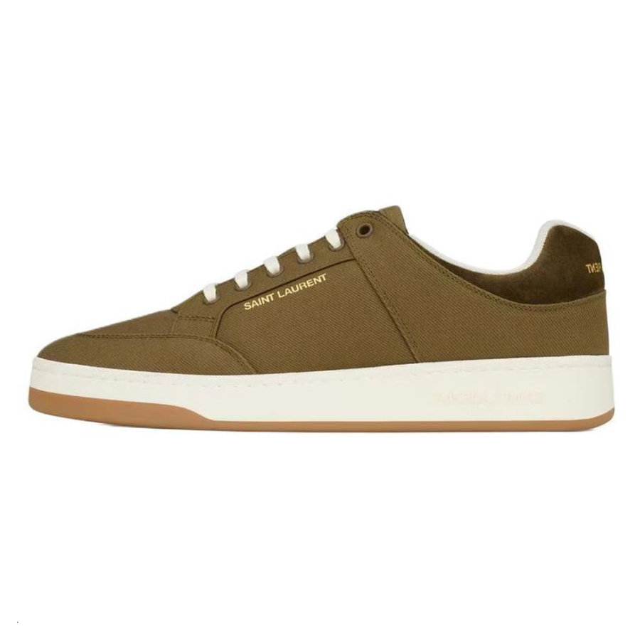 SAINT LAURENT SL/61 Low top Skateboard Shoes Men's Army Green