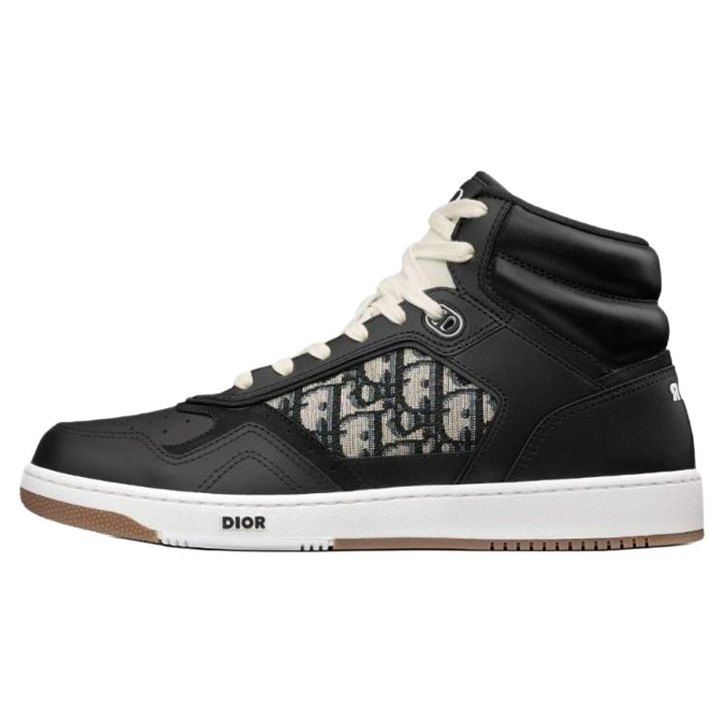 DIOR B27 Oblique High top Stylish Skateboarding Shoes Men's Black