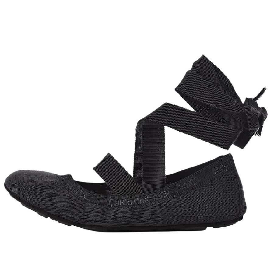 DIOR DIOR Academy Mesh Flat Shoes Women's Black