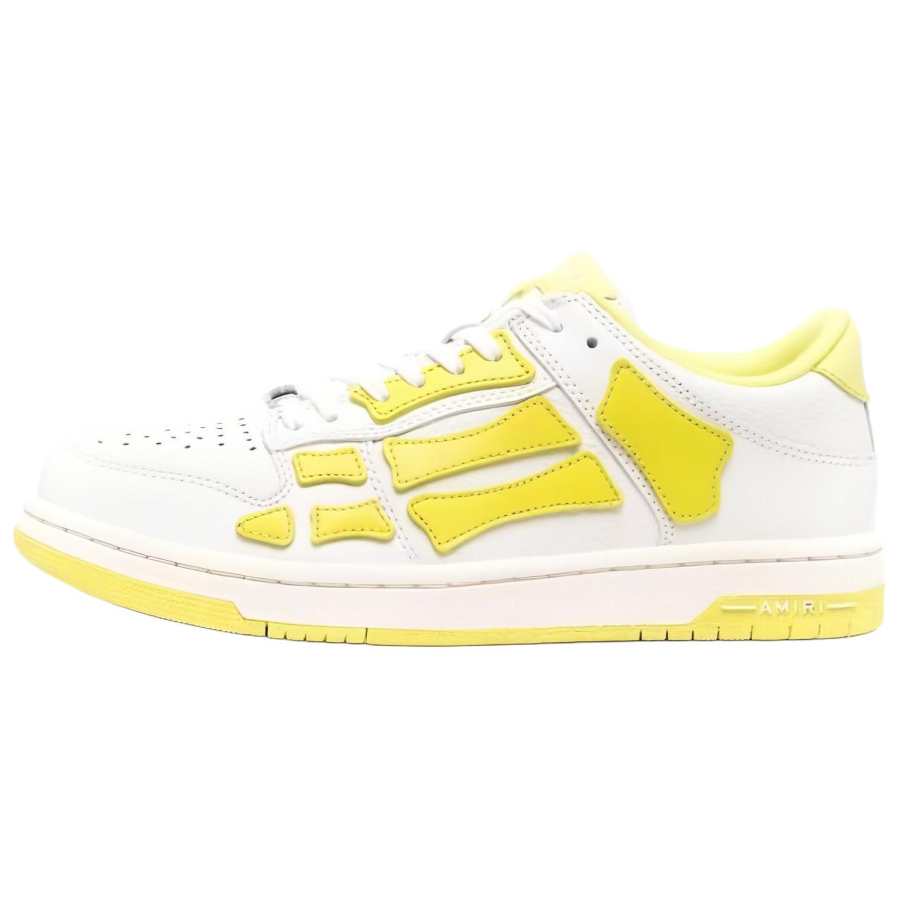 AMIRI Skel Top Low White Fluorescent Yellow