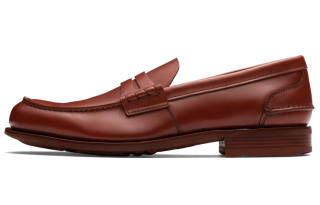 CHURCH'S Leather Fashion Loafers Men's Red Brown