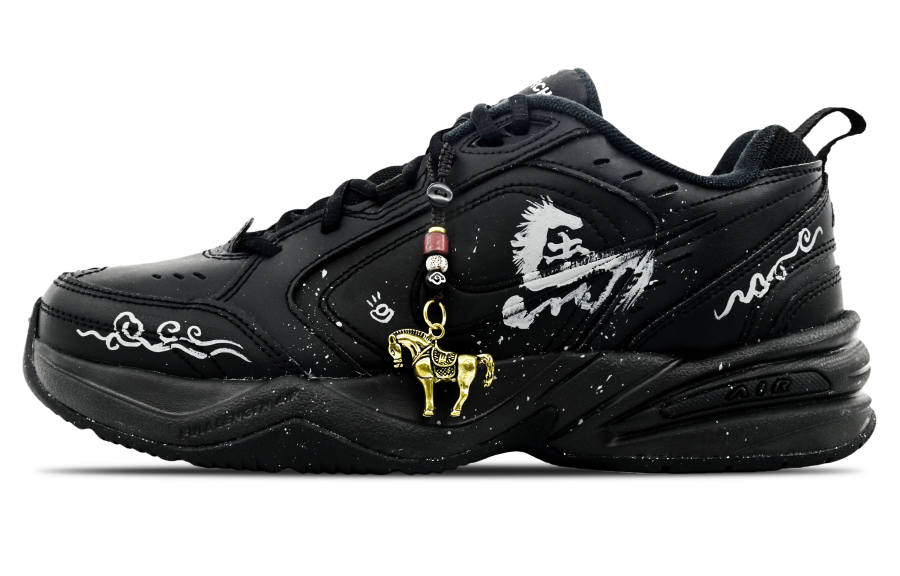 Nike Nike Air Monarch 4 Abrasion Resistant Low top Chunky Sneakers Unisex Black Gray