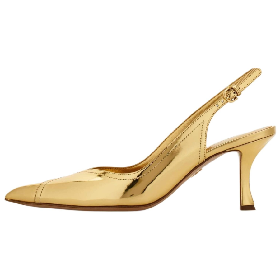 FERRAGAMO Slim Heel High Heels 7cm Women's Gold