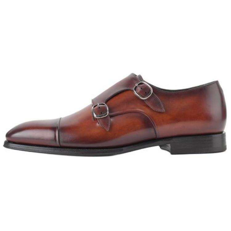 FRANCESCHETTI Cow Leather Dress Shoes Men's Brown