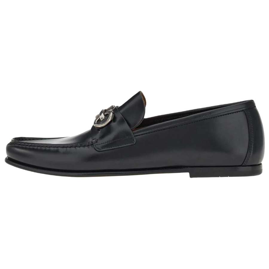 Ferragamo FERRAGAMO Gancini-plaque Leather Loafers
