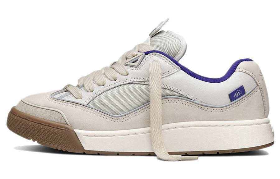 DIOR x Cactus Jack B713 Puffy Shoes Leather Low top Stylish Skateboarding Shoes Men's White Rice Gray