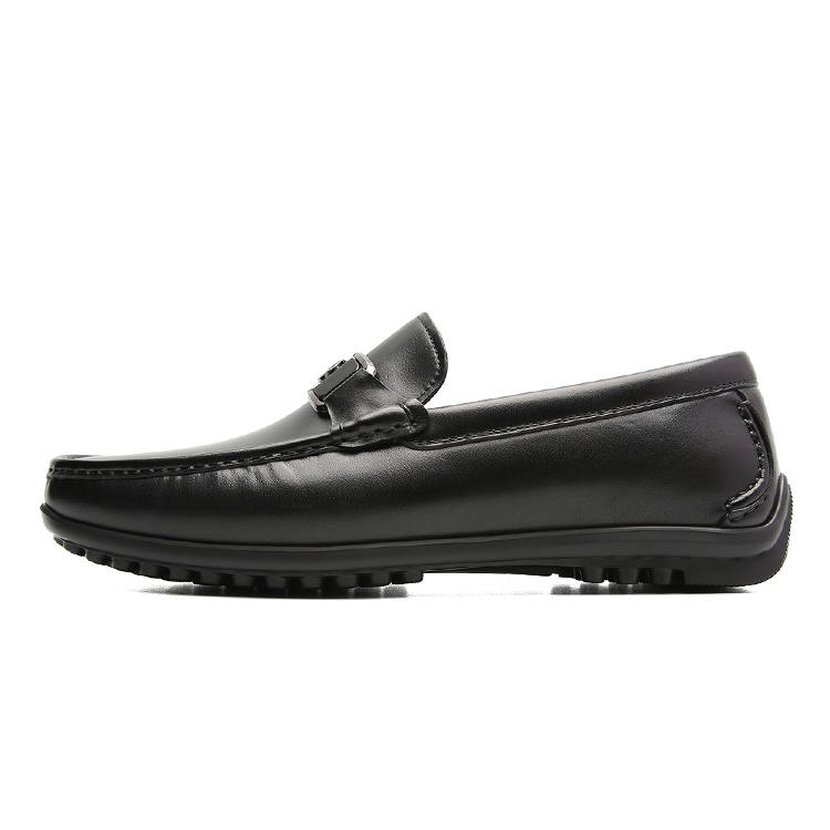 S.T.Dupont S. T.DUPONT Cow Leather Loafers Men's Black/Coffee