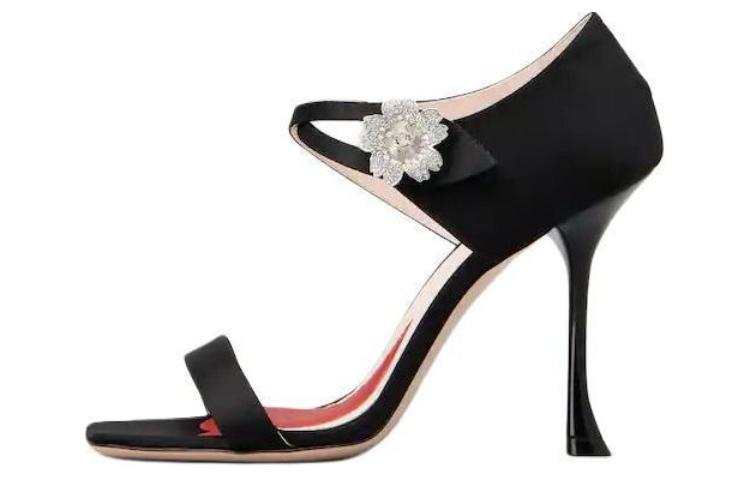 Roger Vivier I Love Vivier One Strap Sandals 9.5cm Women's Black
