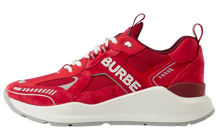 Burberry Leather Low top Sports Casual Shoes Men's Red