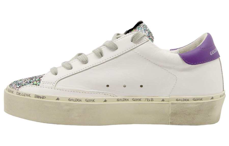 Golden Goose Hi Star Leather Fashion Trend Low top Skateboard Shoes Women's White
