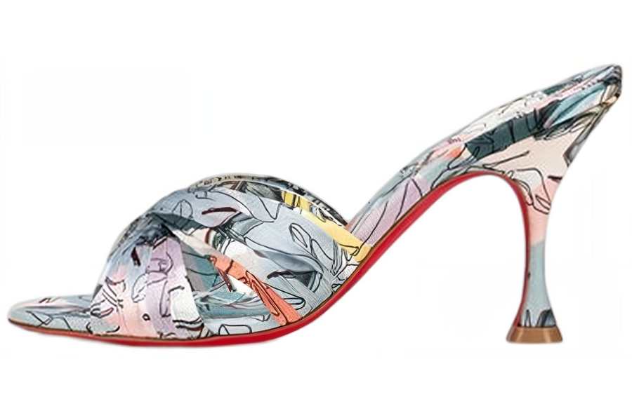 Christian Louboutin Slide Slippers Women's Gray