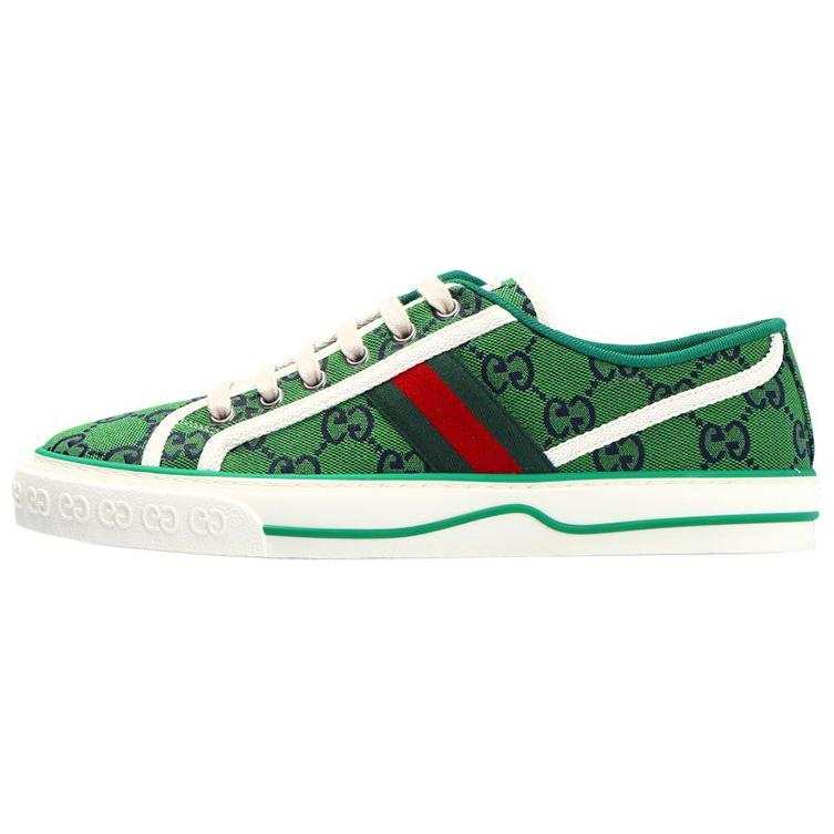 GUCCI Tennis 1977 Low top Stylish Skateboarding Shoes Women's Green