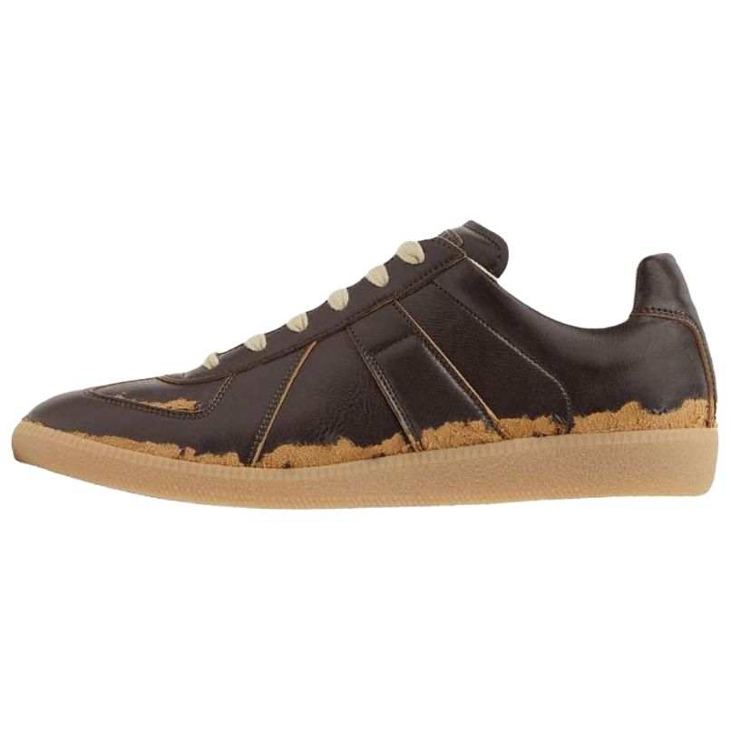 Maison Margiela Replica Leather Low top Skateboard Shoes Men's Umber