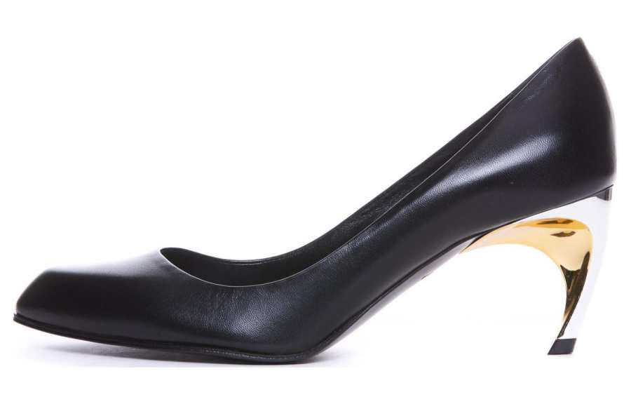 Alexander McQueen Alexander McQueen Metallic-heel Leather Pumps