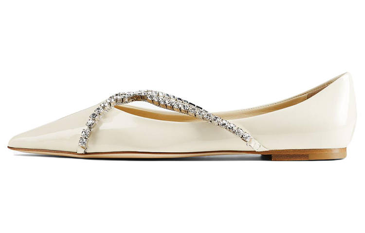 Jimmy Choo Genevi Crystal-chain Ballerina Shoes