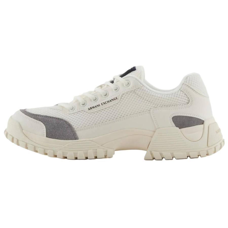 ARMANI EXCHANGE ARMANI EXCHANGEAE Cow Split Leather Low top Casual Shoes Men's White