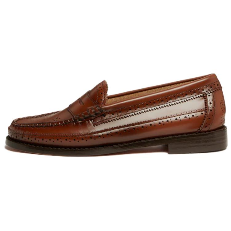 G.H. Bass & Co. Weejuns Brogue Leather Loafers Women's Brown