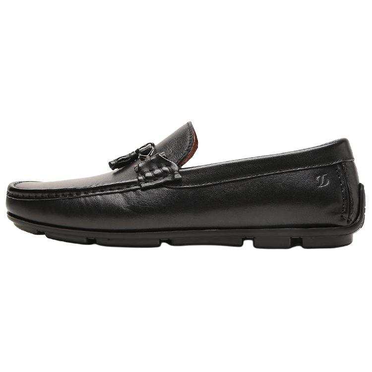 S.T.Dupont S. T.DUPONT Top Grain Cow Leather Gommino Loafers Men's Black