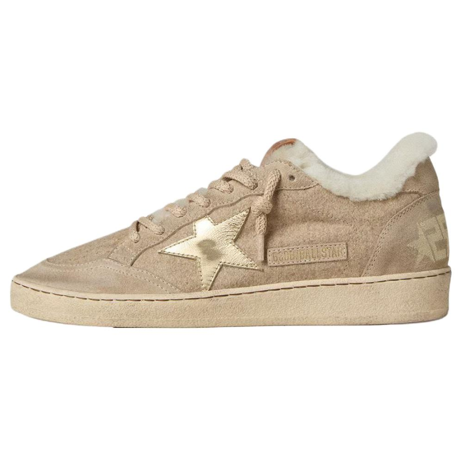 Golden Goose Ball Star Low top Skateboard Shoes Women's Khaki