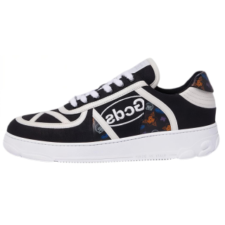 GCDS Leather Low top Skateboard Shoes Men's Black
