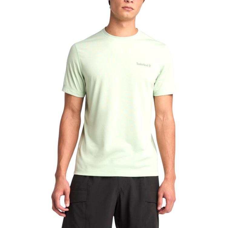 Timberland T Shirts Men's Mint Green Crew Neck