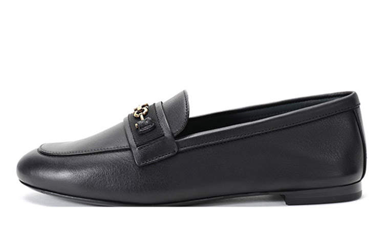 FERRAGAMO Gancini Soft Loafers Women's Black