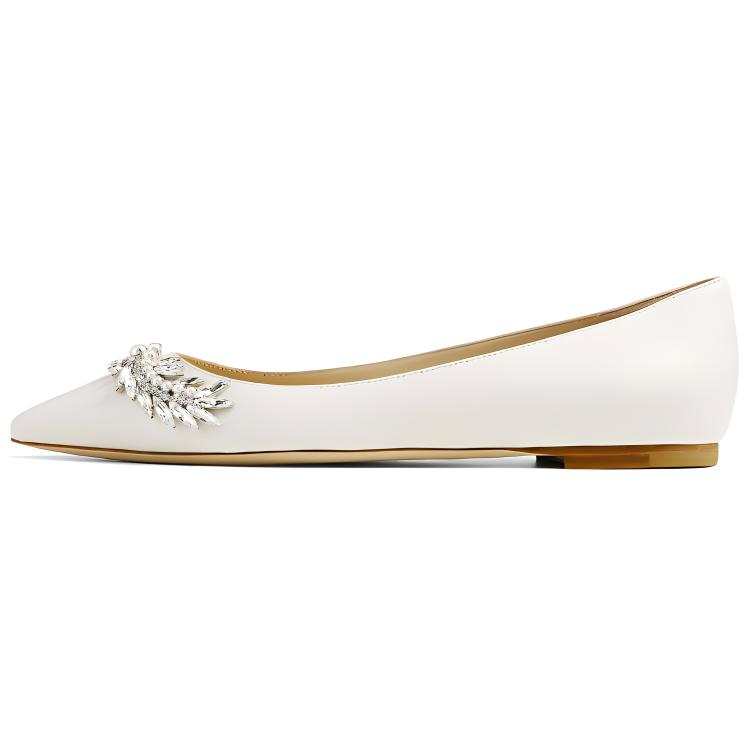 Jimmy Choo Romy Leather Casual Shoes Women's White