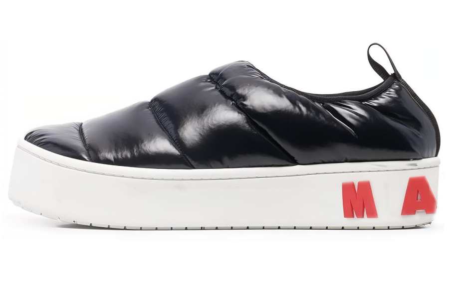 MARNI Leather Low top Stylish Skateboarding Shoes Men's Black