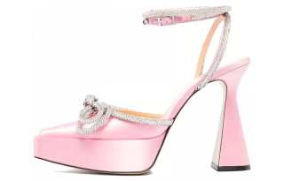 MACH & MACH Chunky Heel High Heels 14cm Women's Rose Pink