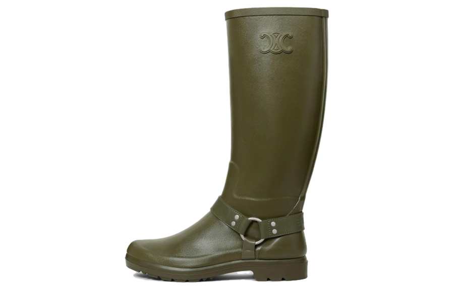 CELINE CELINE Triomphe Rain Boots Women's Green