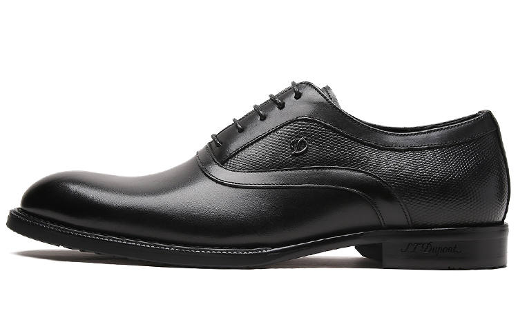 S.T.Dupont S. T.DUPONT Top Grain Cow Leather Dress Shoes Men's Black