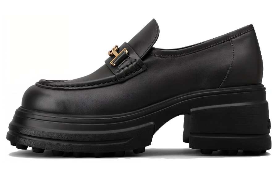 TOD'S Cow Leather Loafers Women's Black