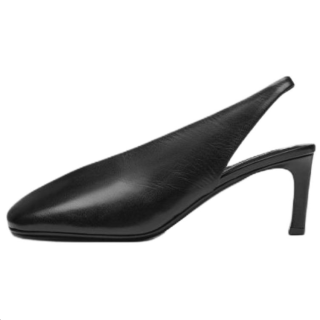 JIL SANDER Sheepskin Slim Heel High Heels 7cm Women's Black
