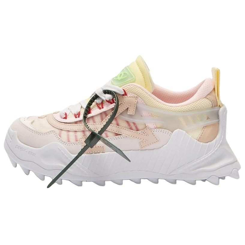 OFF-WHITE OFF WHITE ODSY Lace Up Cushioning Low top Sports Casual Shoes Women's Ecru