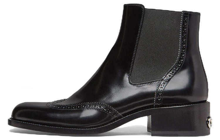 FENDI Short Chelsea Boots Men's Black