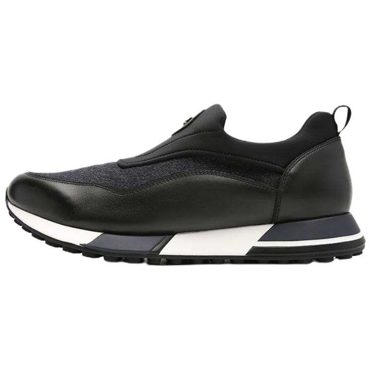 S.T.Dupont S. T.DUPONT Cow Leather Low top Casual Shoes Men's Gray Black
