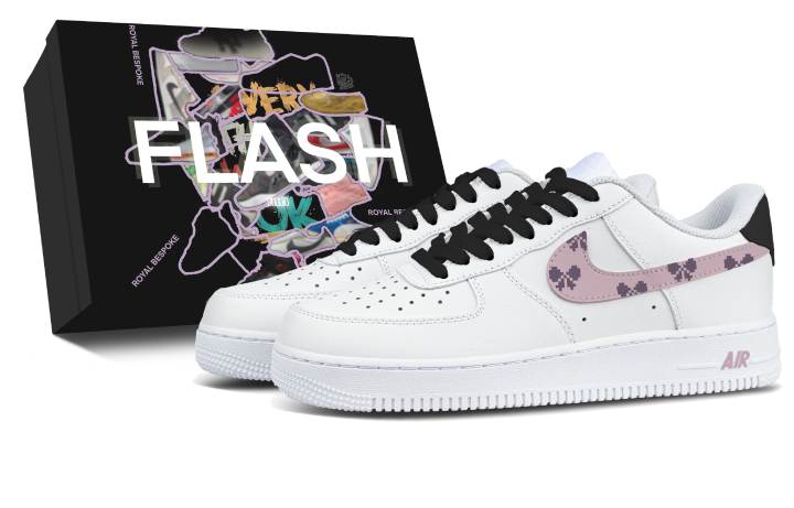 Nike Nike Air Force 1 Peach Blossom Butterfly Box Included Leather Abrasion Resistant Slip Resistant