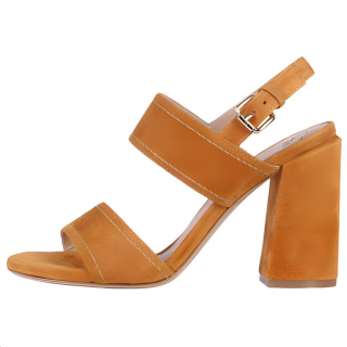 Roberto Festa Suede One Strap Sandals 9cm Women's Brown