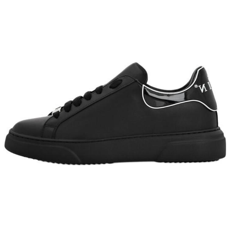 PHILIPP PLEIN Leather Low top Casual Shoes Unisex Black
