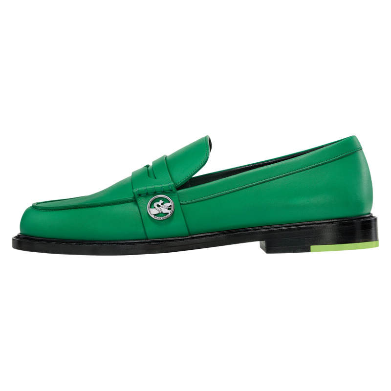 LONGCHAMP Au Sultan Loafers Women's Green